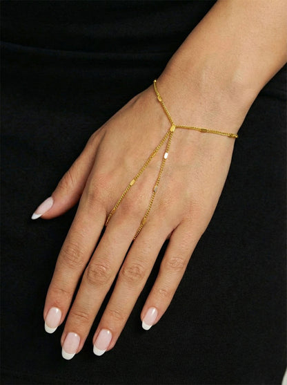 925 Ayar Gold Zarif Pres Zincir Şahmeran Gümüş Bileklik