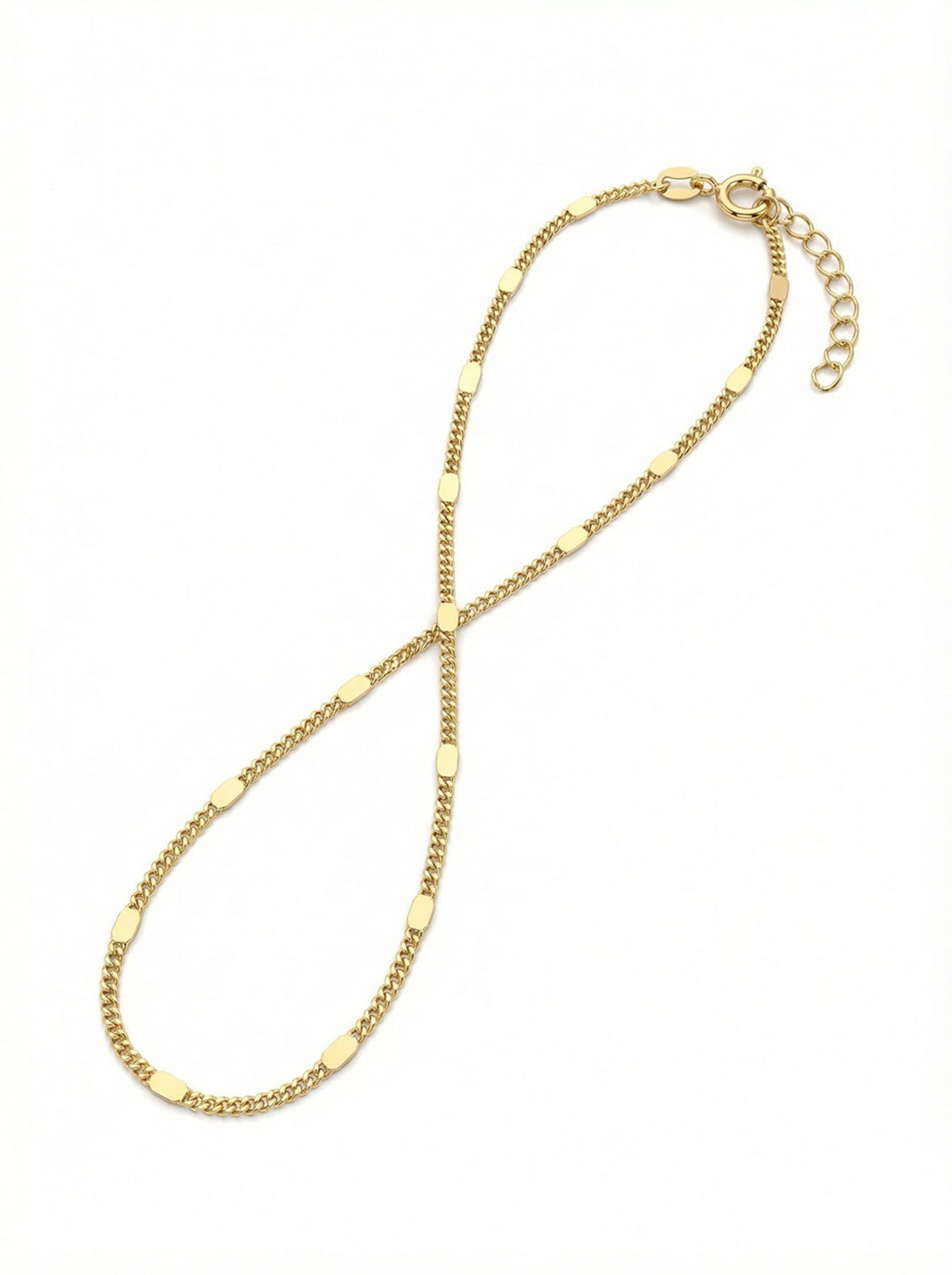 925 Ayar Gold Zarif Pres Zincir Şahmeran Gümüş Bileklik