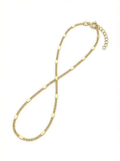 925 Ayar Gold Zarif Pres Zincir Şahmeran Gümüş Bileklik