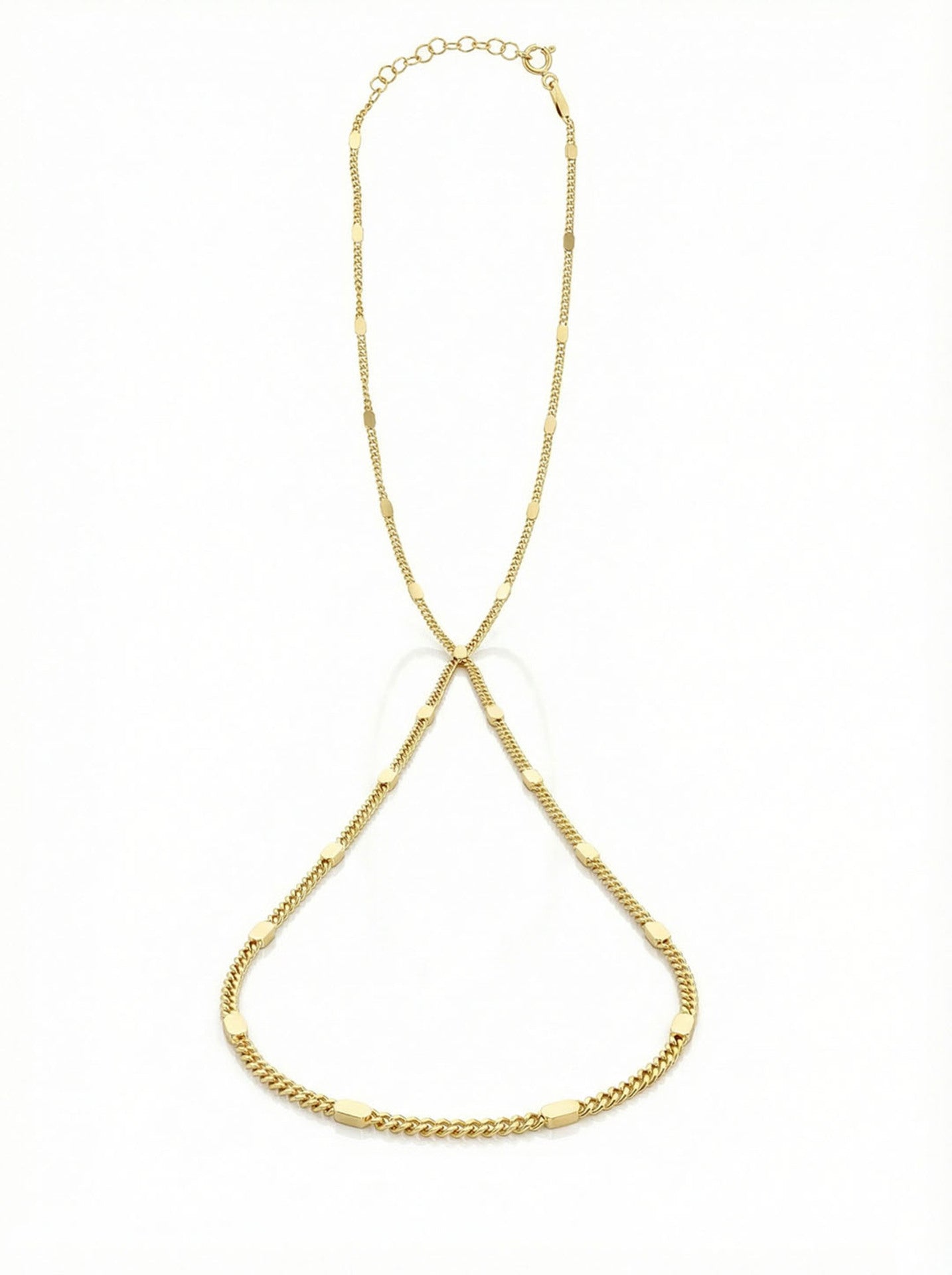 925 Ayar Gold Zarif Pres Zincir Şahmeran Gümüş Bileklik