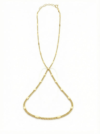 925 Ayar Gold Zarif Pres Zincir Şahmeran Gümüş Bileklik