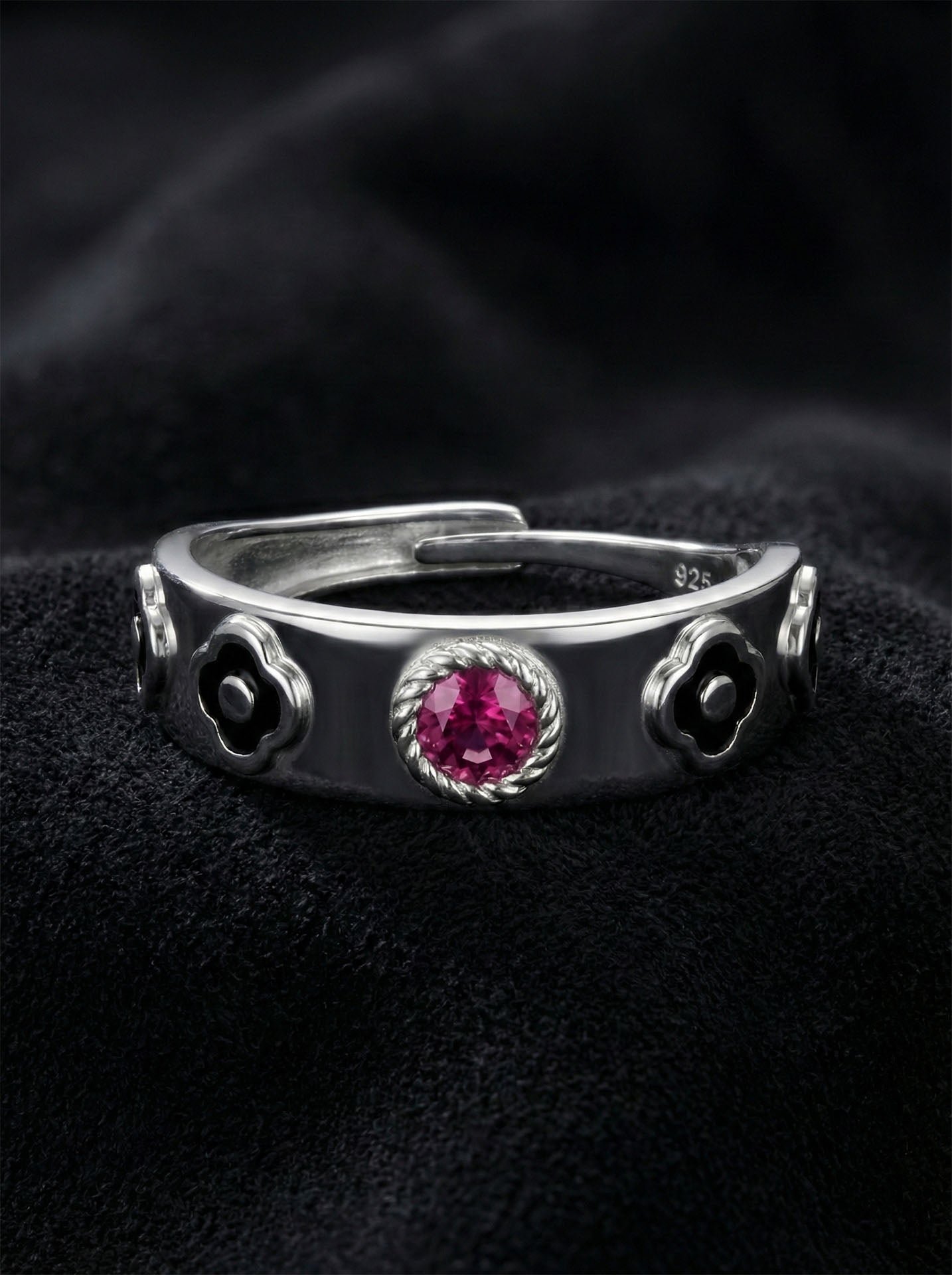 925 Ayar Gümüş Howl's Moving Castle Yürüyern Şato Ayarlanabilir Çift Yüzüğü Seti