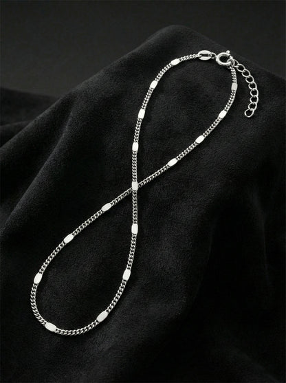 925 Ayar Rodyum Zarif Pres Zincir Şahmeran Gümüş Bileklik