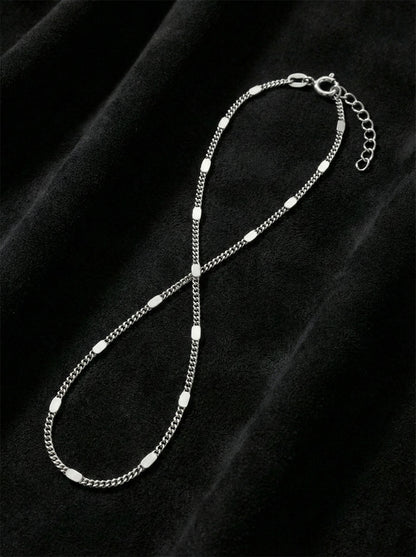 925 Ayar Rodyum Zarif Pres Zincir Şahmeran Gümüş Bileklik