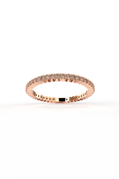 925 Ayar Zirkon Taşlı Rose Minimal Tamtur Gümüş Yüzük
