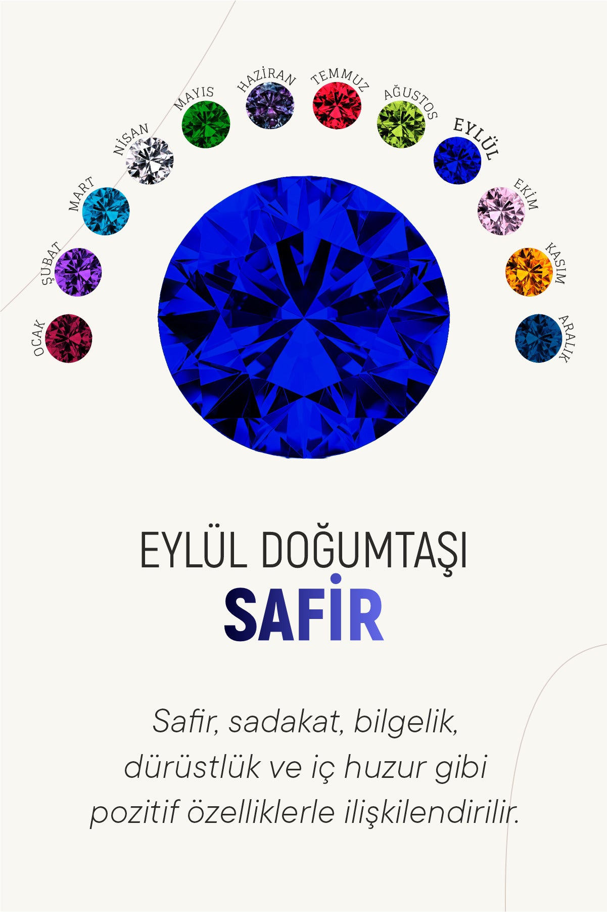 925 Ayar Eylül Safir Doğum Taşı Çiçek Motifli Telkari Gümüş Küpe