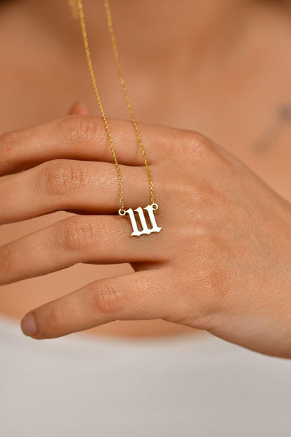 Gold 111 Melek Sayısı Gümüş Sezgi Kolyesi