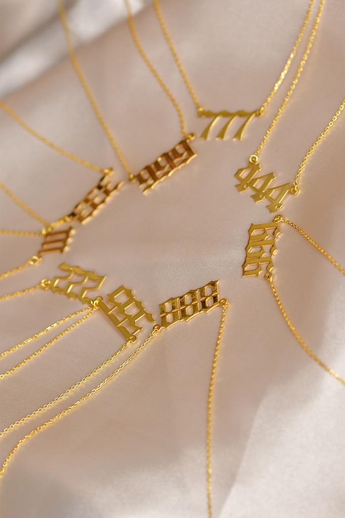 Gold 111 Melek Sayısı Gümüş Sezgi Kolyesi