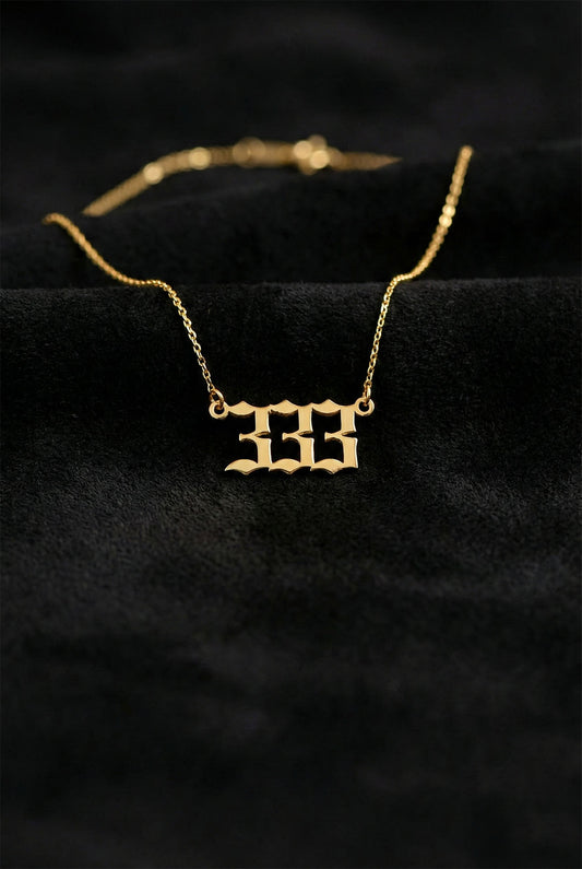 925 Ayar Gold 333 Melek Sayısı Gümüş Destek Kolyesi