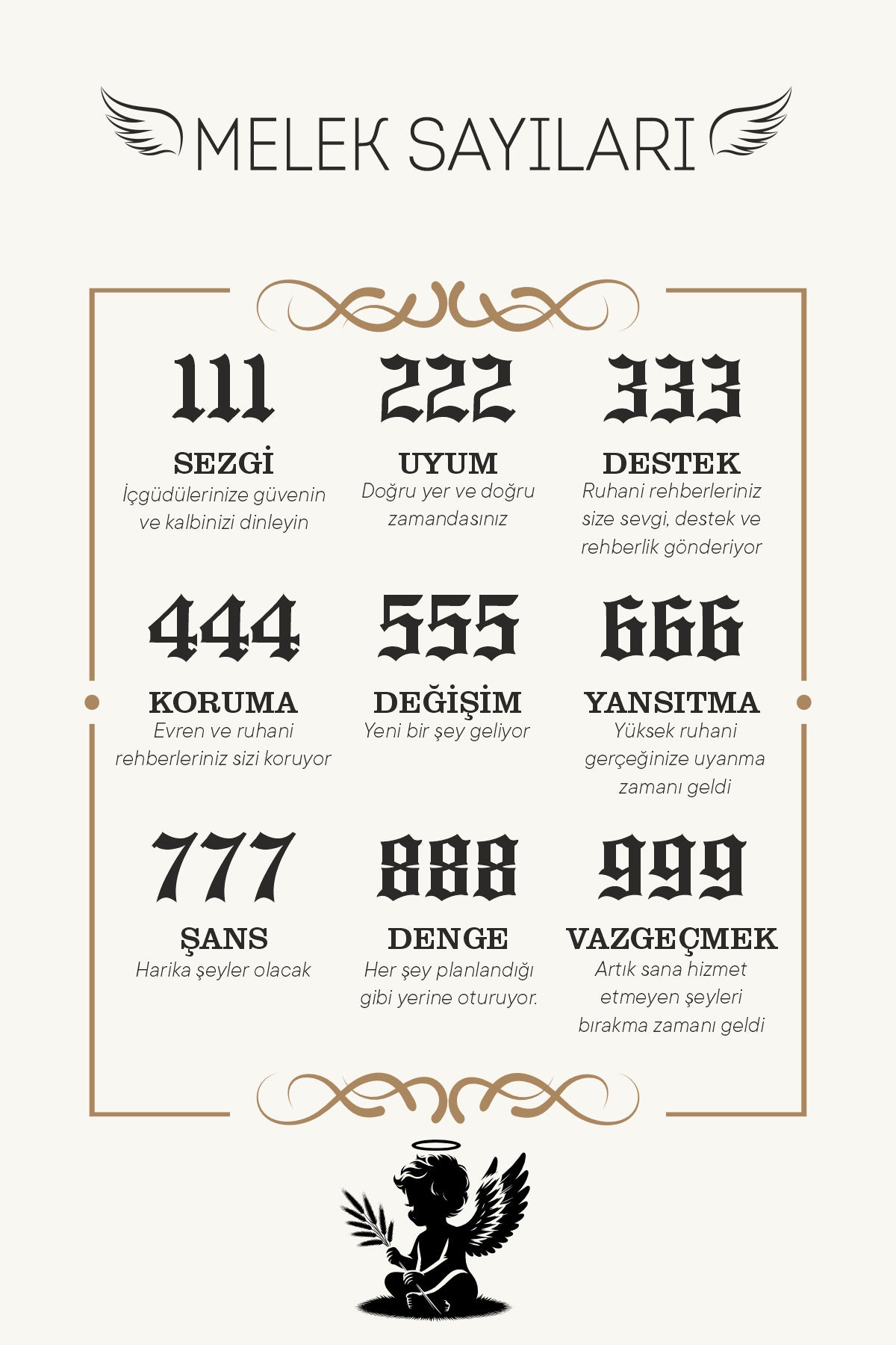 925 Ayar Gold 888 Melek Sayısı Gümüş Denge Kolyesi