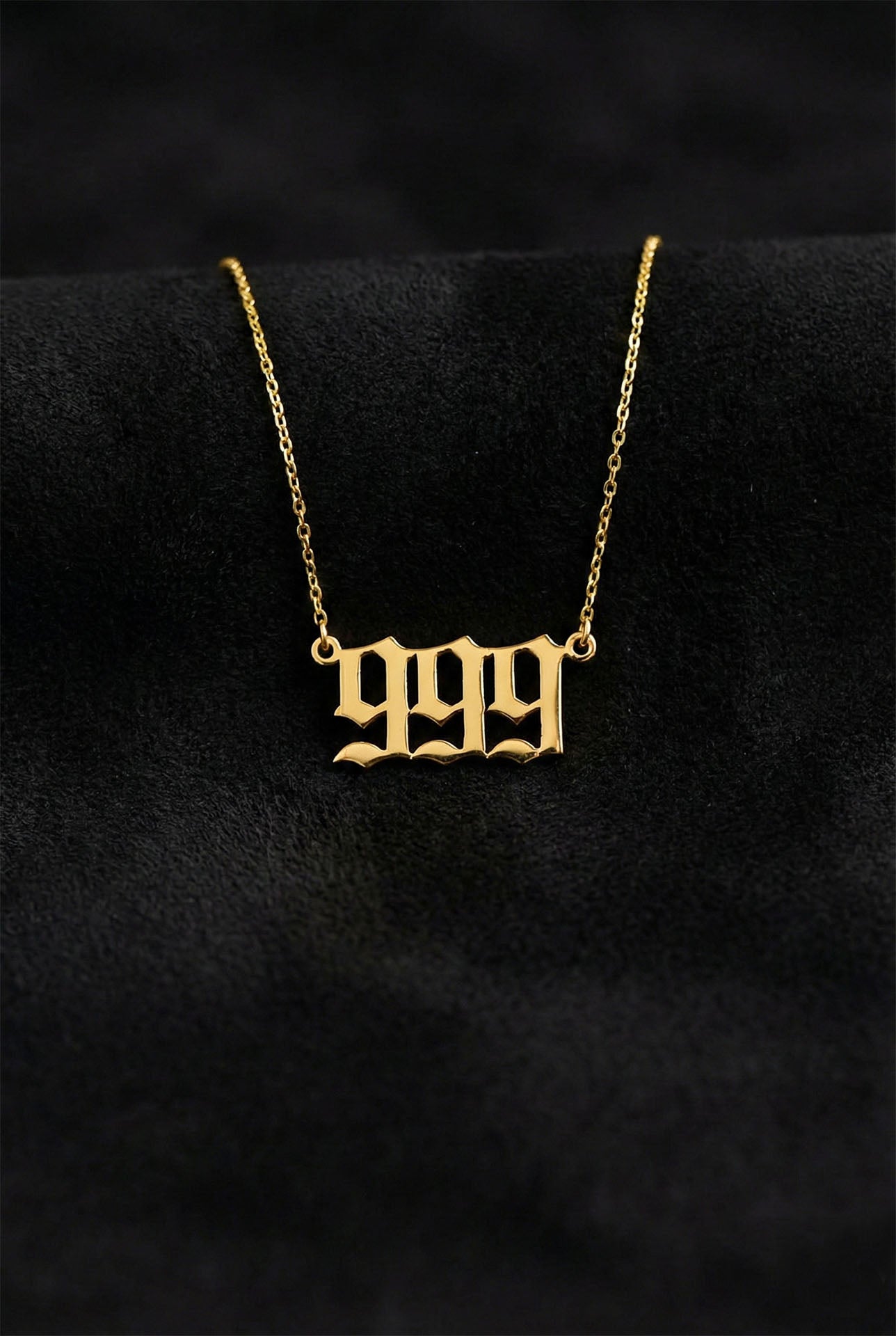 925 Ayar Gold 999 Melek Sayısı Gümüş Kolye