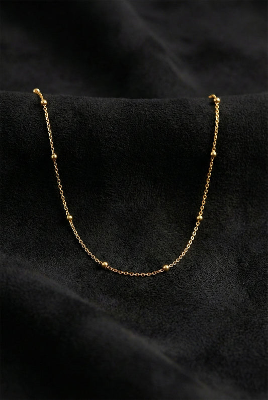 925 Ayar Gold Renk Dorika İtalyan Gümüş Kolye