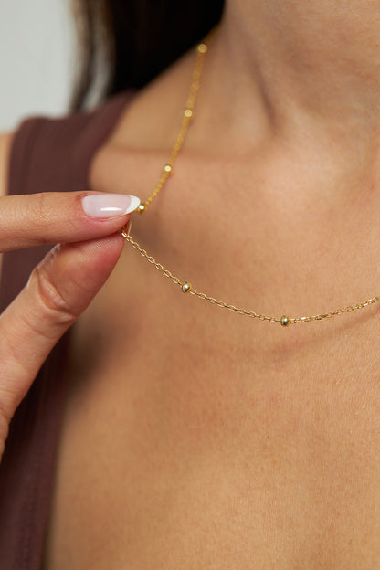 925 Ayar Gold Renk Dorika İtalyan Gümüş Kolye