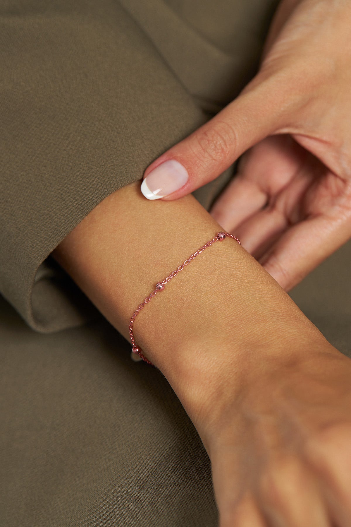 925 Ayar Rose Dorika Minimal Gümüş Bileklik