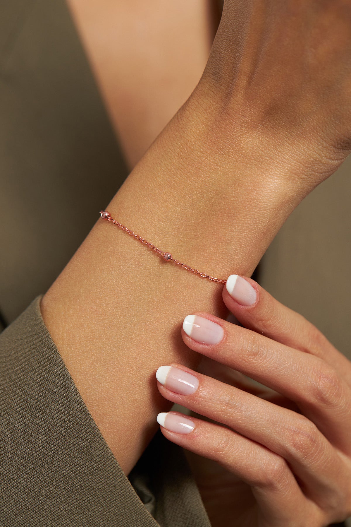 925 Ayar Rose Dorika Minimal Gümüş Bileklik